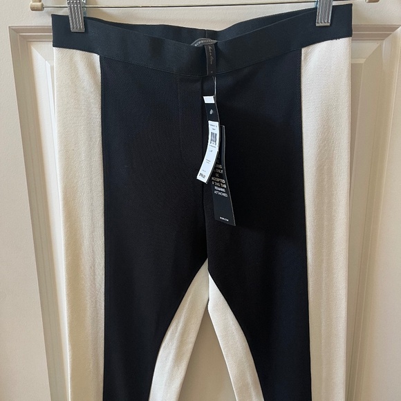 BCBGMaxAzria Black and White Sasha leggings Size Medium New with Tags - Picture 2 of 7
